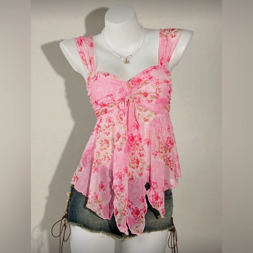 Chic Floral Pink Blouse